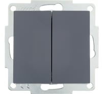 Двойной выключатель Lezard VESNA графит 742-3488-101