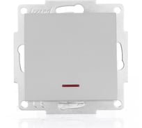 Выключатель Lezard VESNA с подсветкой платина 742-3588-111