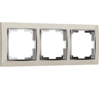 Рамка на 3 поста WERKEL W0031903 Snabb слоновая кость/хром a051645