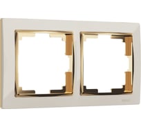 Рамка на 2 поста WERKEL W0021932 Snabb слоновая кость/золото a051651