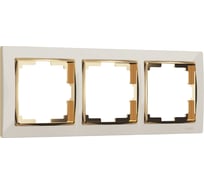 Рамка на 3 поста WERKEL W0031932 Snabb слоновая кость/золото a051647