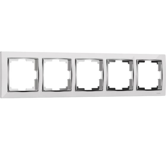 Рамка на 5 постов WERKEL W0051901 Snabb белый/хром a051665