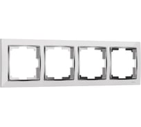 Рамка на 4 поста WERKEL W0041901 Snabb белый/хром a051643