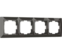 Рамка на 4 поста WERKEL W0042007 Snabb basic серо-коричневый a051295