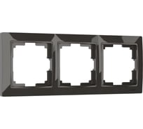 Рамка на 3 поста WERKEL W0032007 Snabb basic серо-коричневый a051298