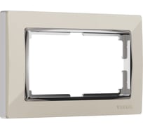 Рамка для двойной розетки WERKEL W0081903 Snabb слоновая кость/хром a051648