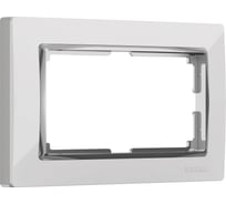 Рамка для двойной розетки WERKEL W0081901 Snabb белый/хром a051646