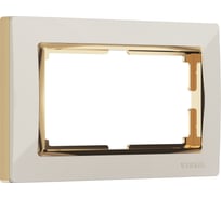 Рамка для двойной розетки WERKEL W0081932 Snabb слоновая кость/золото a051650