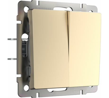 Двухклавишный выключатель WERKEL W1120011 шампань a050857