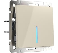 Одноклавишный выключатель WERKEL W1110103/ с подсветкой (слоновая кость) a051481