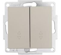 Проходной двойной выключатель Lezard VESNA титан 742-3788-106