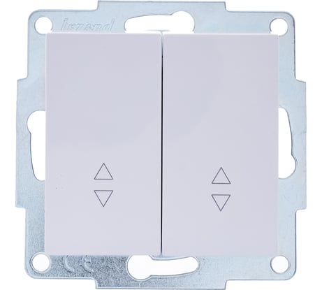 Проходной двойной выключатель Lezard VESNA белый 742-0288-106