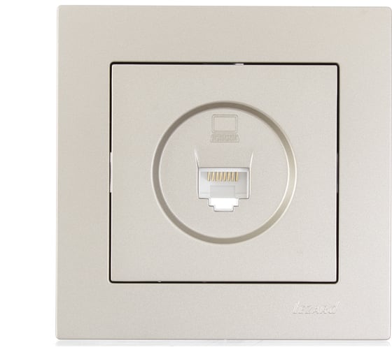 Компьютерная розетка Lezard VESNA титан 742-3788-139