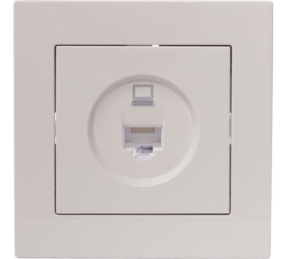 Компьютерная розетка Lezard VESNA крем 742-0388-139