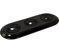 Рамка Retrika ретро, керамика, серия Colony, тройная, черный RC-03008