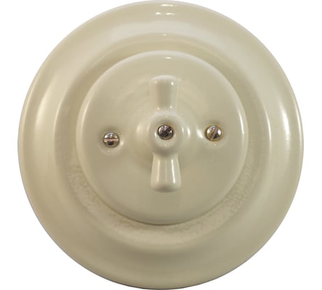 2-клавишный выключатель Retrika ретро, керамика, серия Colony, слоновая кость CG01-05