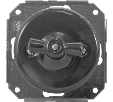 2-клавишный выключатель Retrika ретро, керамика, серия Colony, серый CG01-10