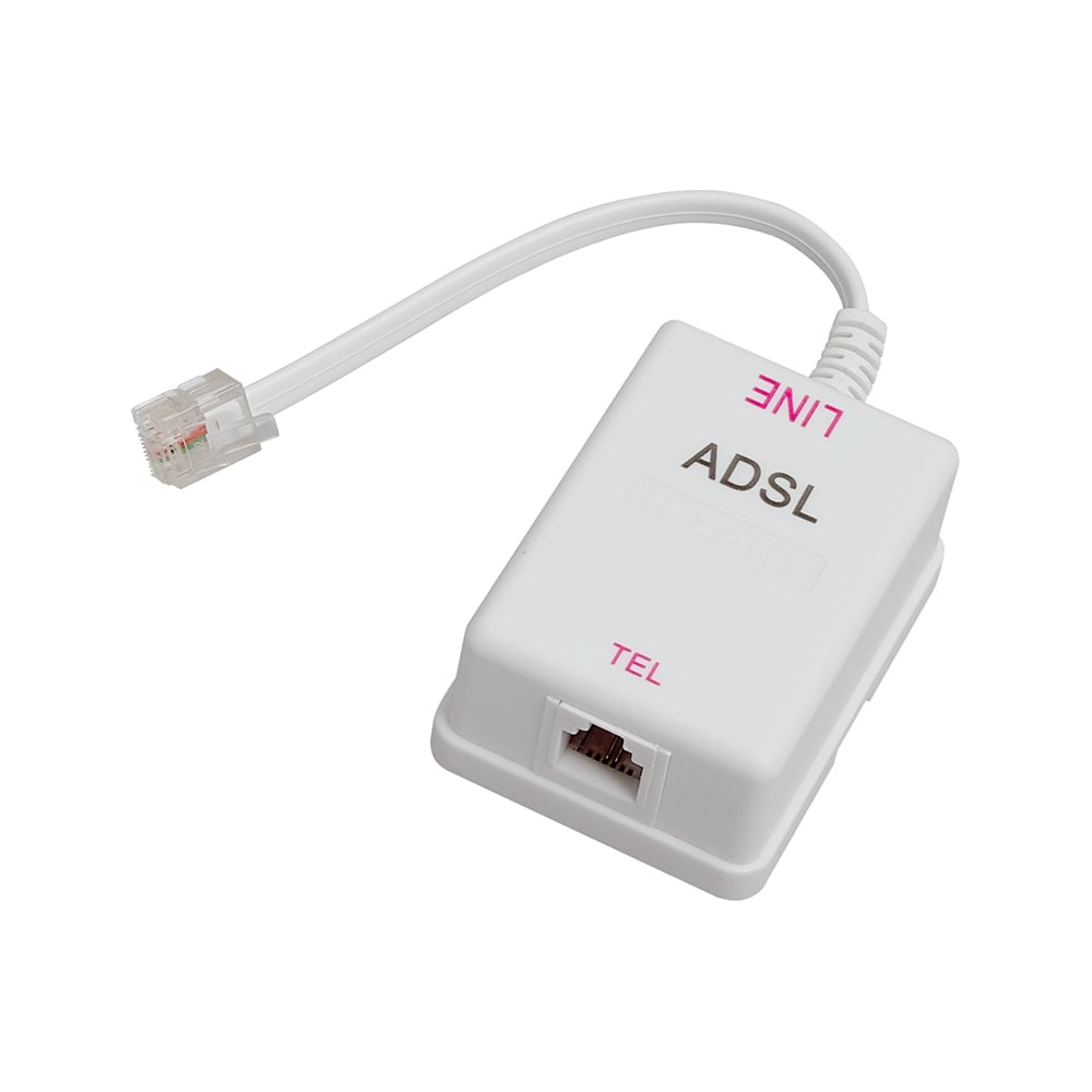 Телефонная розетка REXANT на стену, ADSL фильтр, RJ-11 (6Р4С) 06-0103-B ...