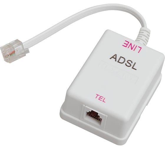 Телефонная розетка REXANT на стену, ADSL фильтр, RJ-11 (6Р4С) 06-0103-B 1