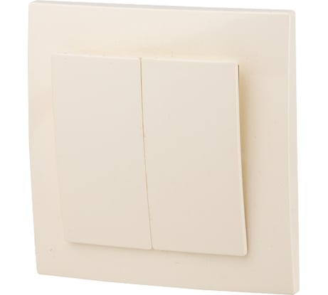 Выключатель ЮПИТЕР двухклавишный скрытый Стандарт бежевый JP7425-06