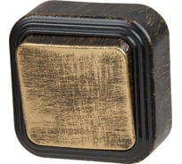 Выключатель ЮПИТЕР одноклавишный наружный Стандарт бронзовый JP7413-01