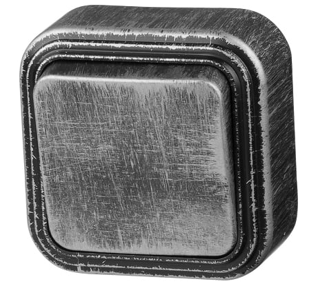 Выключатель ЮПИТЕР одноклавишный наружный Стандарт серебро JP7431-01