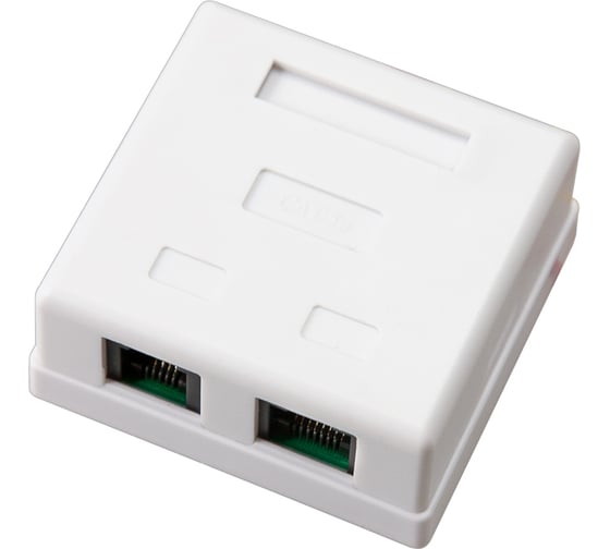 Розетка телефонная + сетевая LAN REXANT на стену RJ-45 (8Р8С) и RJ-11 (6Р4С) 06-0106-C 1