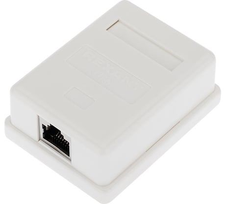 Компьютерная внешняя экранированная розетка REXANT 1-порт RJ-45 (8P8C), FTP категория 6 03-0142