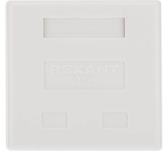 Компьютерная внешняя экранированная розетка REXANT 2-порта RJ-45 (8P8C), FTP категория 6 03-0146