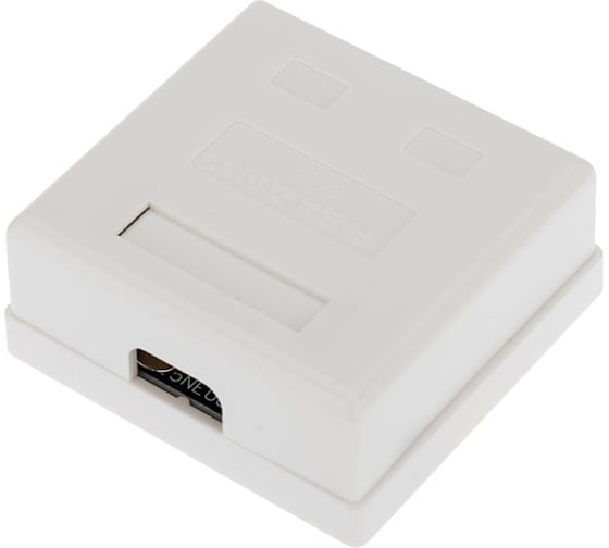 Компьютерная внешняя экранированная розетка REXANT 2-порта RJ-45 (8P8C), FTP категория 6 03-0146