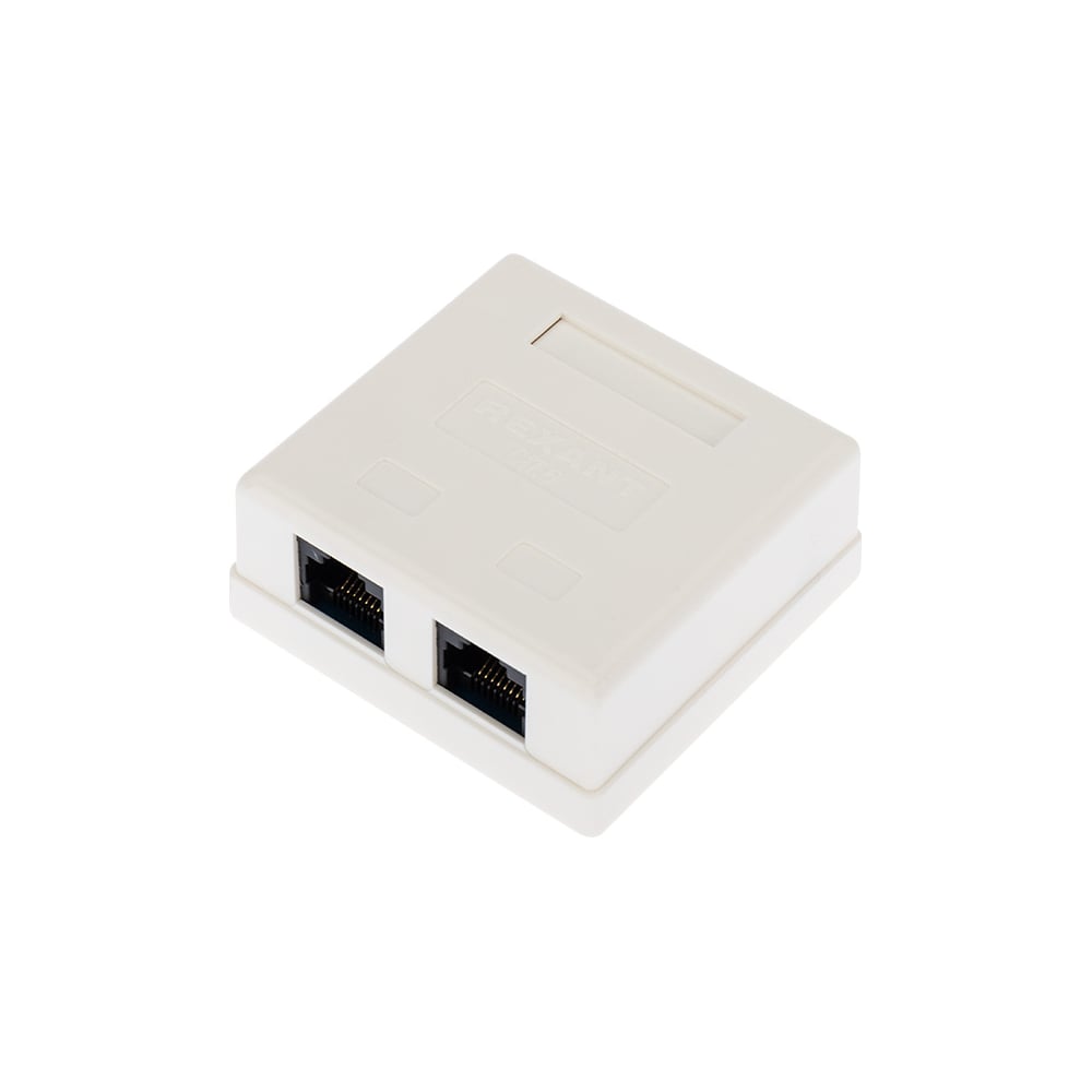 Компьютерная внешняя неэкранированная розетка REXANT 2-порта RJ-45 ...