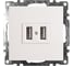 2-местная розетка USB STEKKER (механизм), GLS10-7115-01, 250B, 2,4А, серия Катрин, белый 39686 2