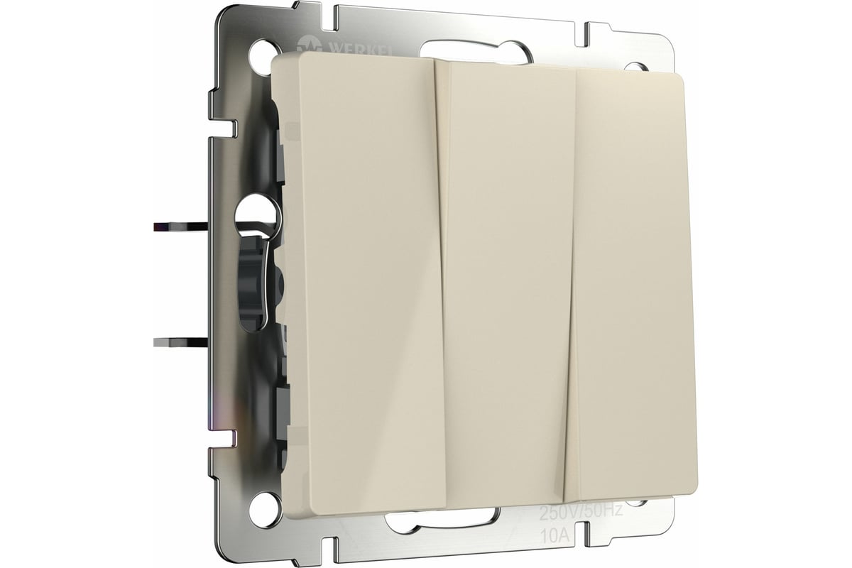 Трехклавишный выключатель WERKEL W1130003/ (слоновая кость) a051488 ...