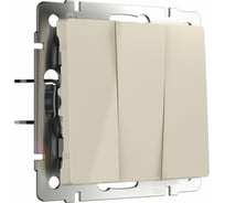 Трехклавишный выключатель WERKEL W1130003/ (слоновая кость) a051488