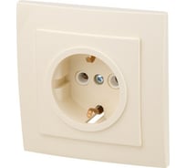 Розетка ЮПИТЕР скрытая с заземлением Стандарт бежевая JP7425-01