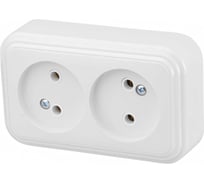 Розетка ЮПИТЕР двойная наружная Стандарт белая JP7410-08