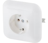 Розетка ЮПИТЕР скрытая белая с заземлением Эконом JP7411-06