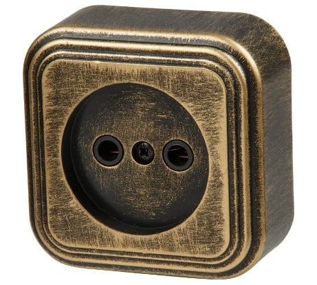 Розетка ЮПИТЕР наружная Стандарт бронзовая JP7413-04