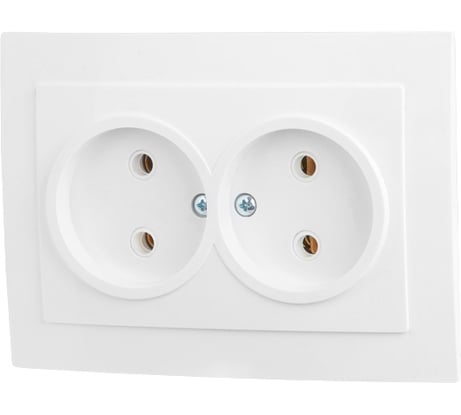 Розетка ЮПИТЕР двойная скрытая Стандарт белая JP7420-04