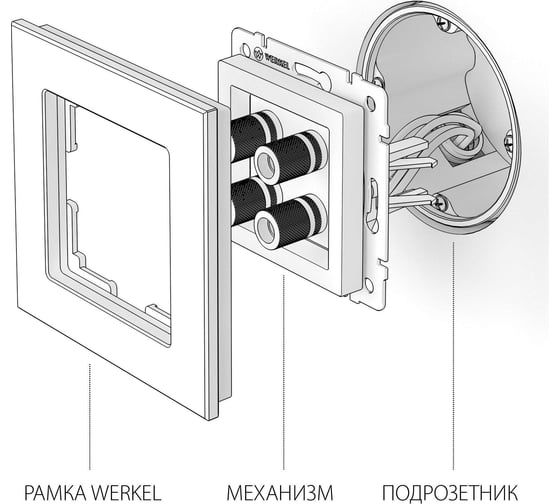 Акустическая розетка WERKEL W1185003 слоновая кость a051468