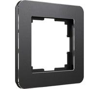 Рамка на 1 пост WERKEL W0012608 Platinum черный алюминий a059211