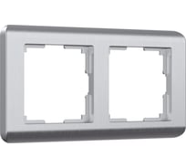 Рамка на 2 поста WERKEL W0022106 Stream серебряный a051266
