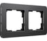 Рамка на 2 поста WERKEL W0022608 Platinum черный алюминий a059213 1