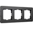 Рамка на 3 поста WERKEL W0032608 Platinum черный алюминий a059216 1
