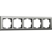Рамка на 5 постов WERKEL W0051602 Metallic глянцевый никель a050999