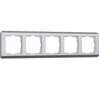 Рамка на 5 постов WERKEL W0052106 Stream серебряный a051272