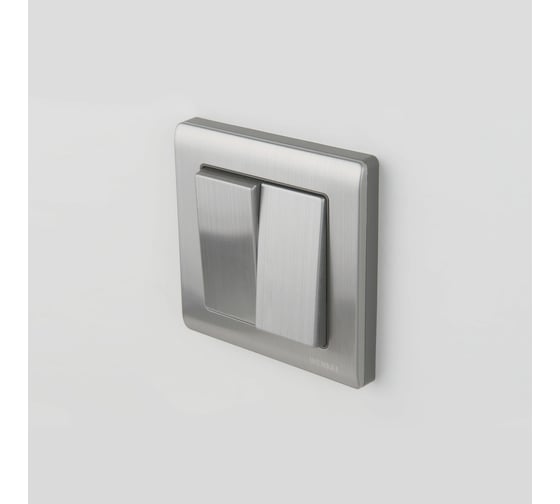 Двухклавишный выключатель WERKEL W1120002 глянцевый никель a051081