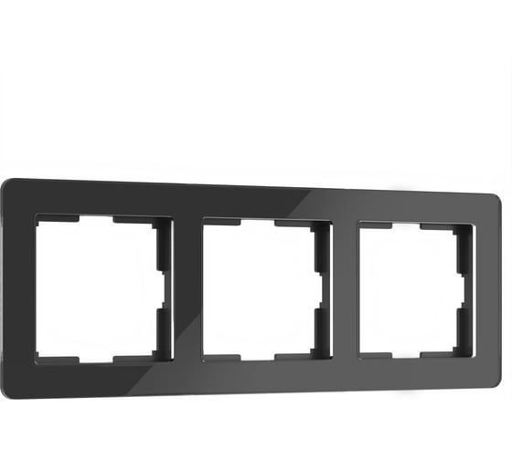 Рамка на 3 поста WERKEL W0032708 Acrylic черный a059318 1