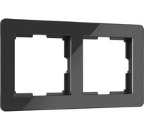 Рамка на 2 поста WERKEL W0022708 Acrylic черный a059317