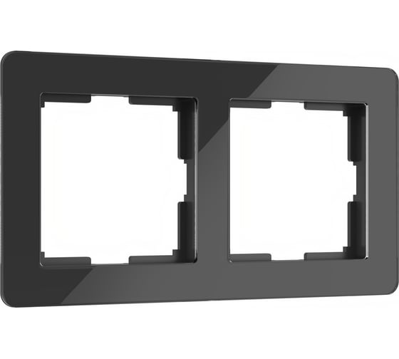 Рамка на 2 поста WERKEL W0022708 Acrylic черный a059317 1
